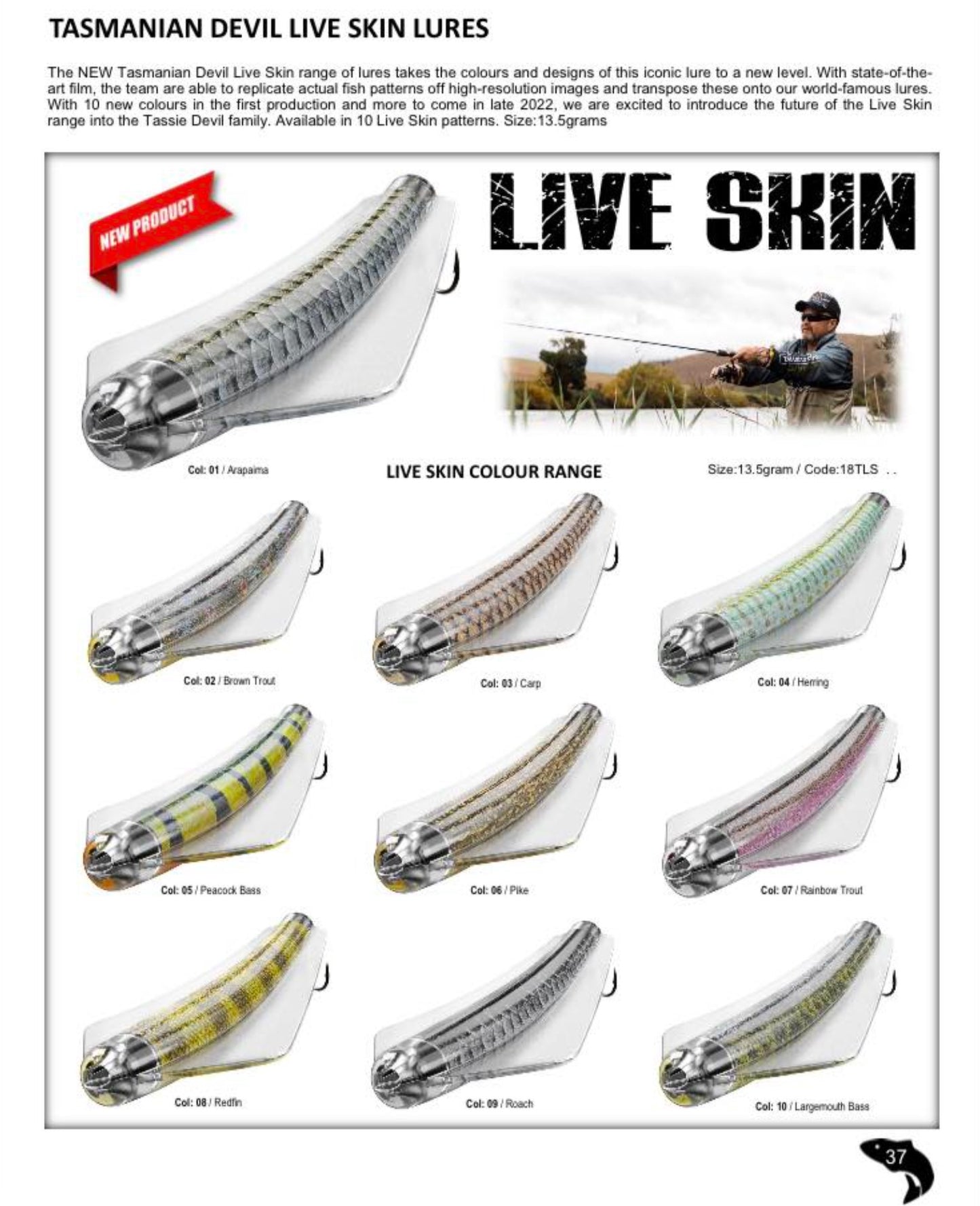 Tasmanian Devil 13.5g 'Live Skins' - LS06 Pike
