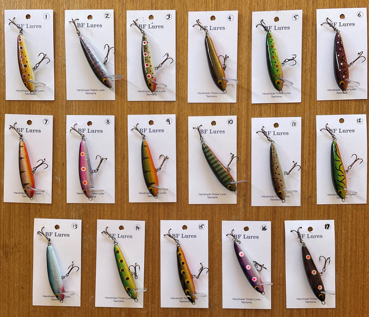 BF Lures Handcrafted Tasmanian Timber Lures