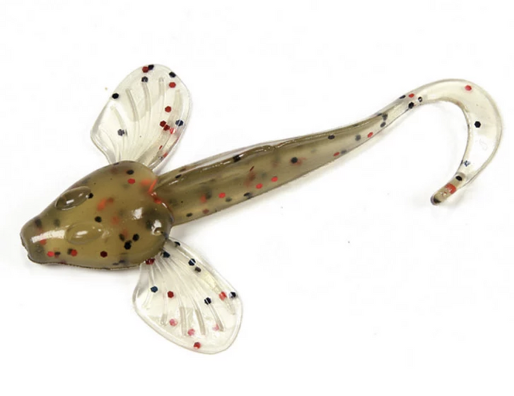 Brown speckled flathead soft bait