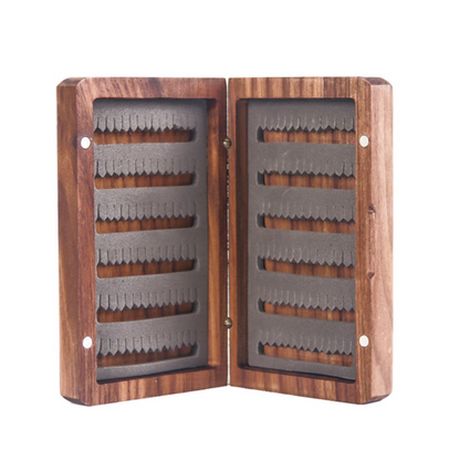 Premium Black Walnut Fly Box