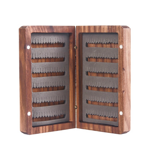 Premium Black Walnut Fly Box