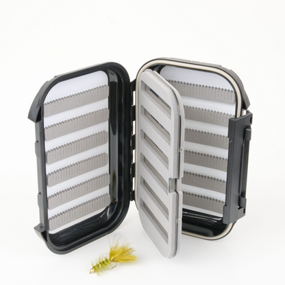 Stalker Double Sided Black Slit Foam with Leaf Insert Fly Box