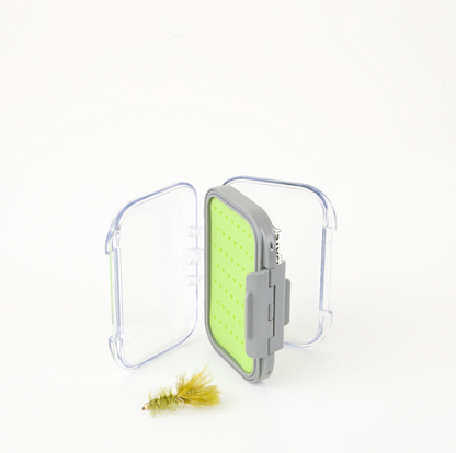 Stalker Double Sided Green Slit Silicone Fly Box - Small