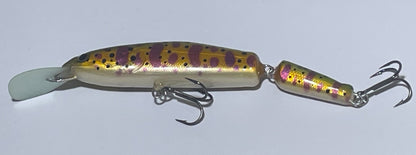 PAN Handmade Lures 100mm 12g Jointed - Green Purple Orange