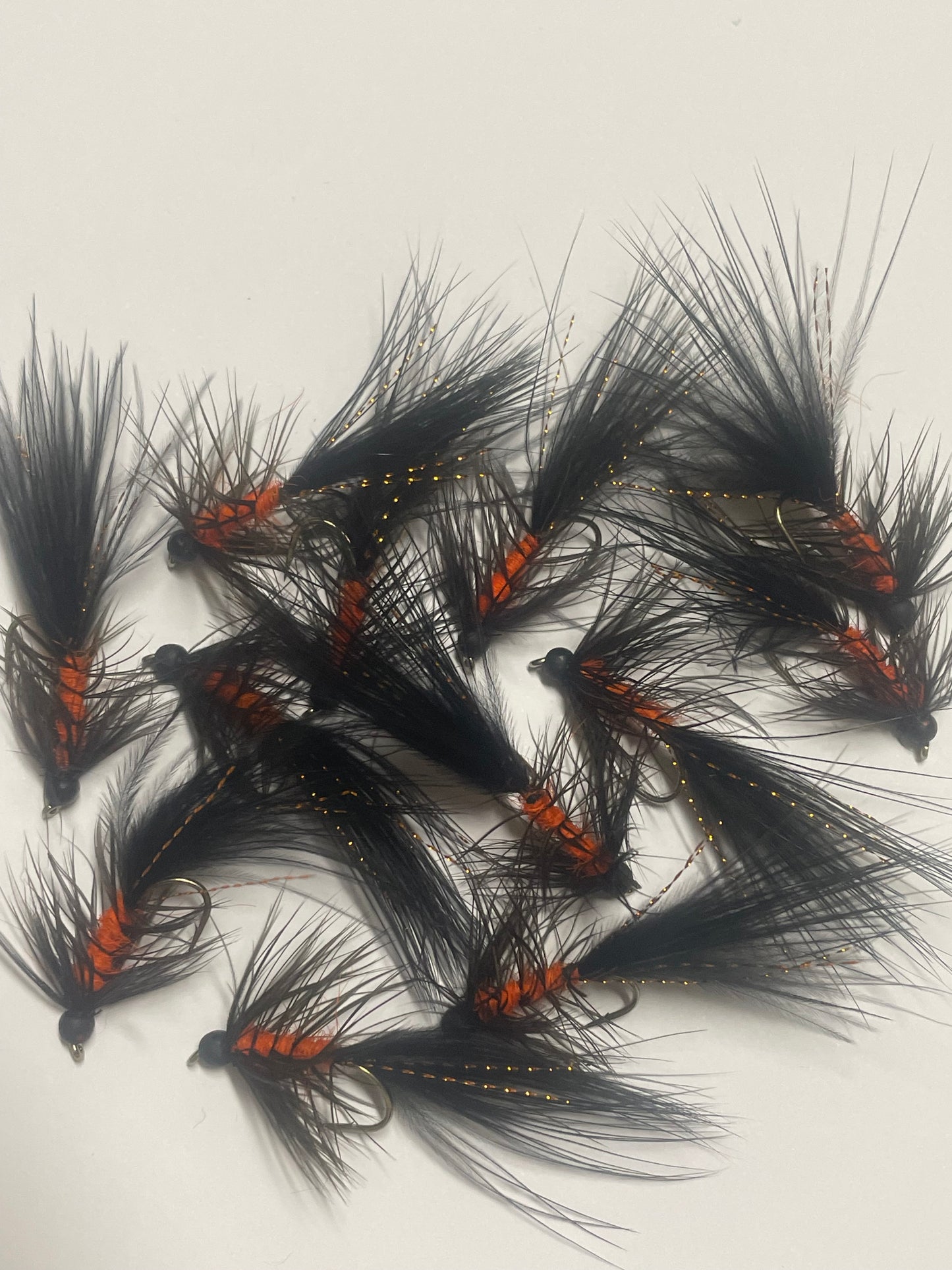 Orange and Black Bugger - Beadhead