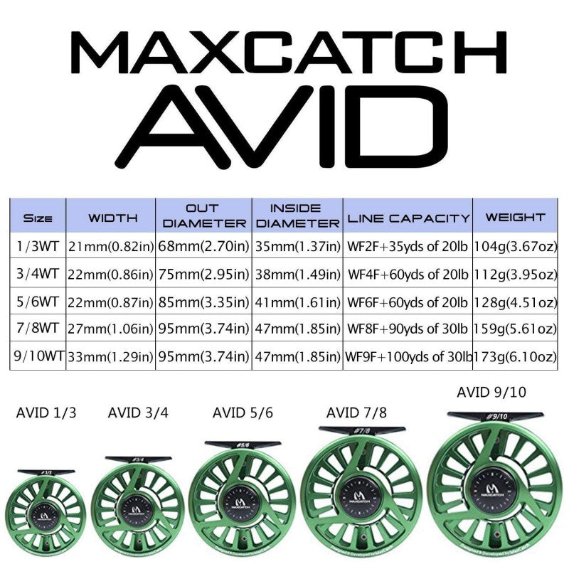 Maxcatch Avid Fly Reel - Blue