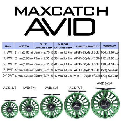 Maxcatch Avid Fly Reel - Blue