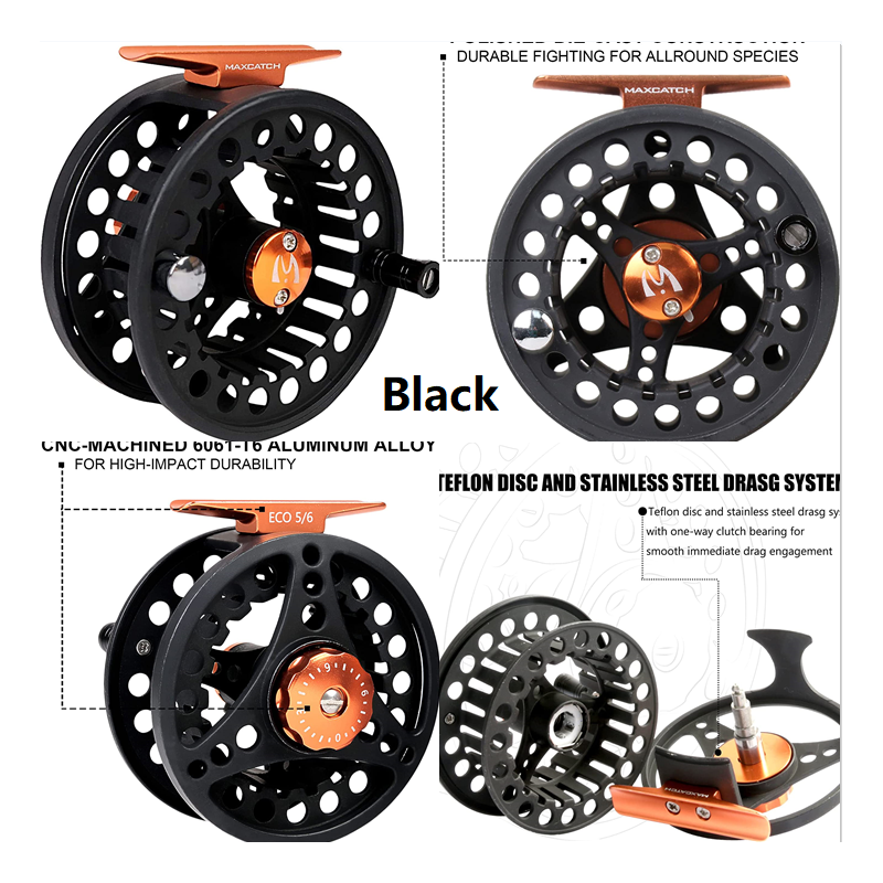 Maxcatch ECO New Starter Fly Reel - Black