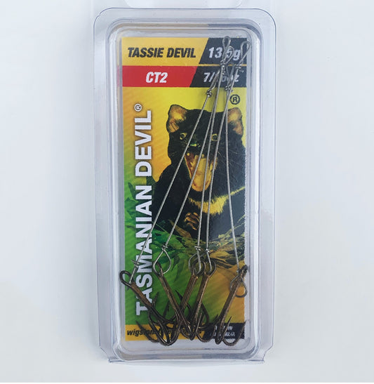 Tasmanian Devil 13 gram Treble Hook Centre's - 5 Pack