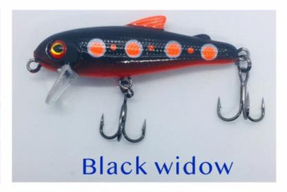 Bullet Lures Five-O Minnow Suspending + Rattling (Black Widow)