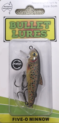 Bullet Lures Five-O Minnow Suspending + Rattling (Brown Trout)