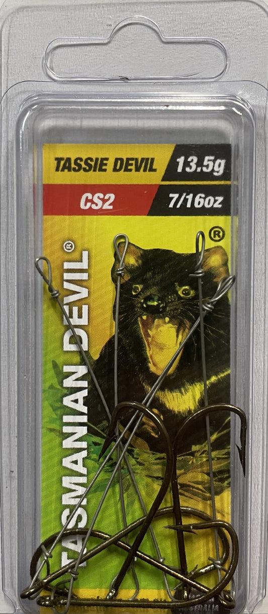 Tasmanian Devil 13 gram Single Hook Centre's - 5 Pack