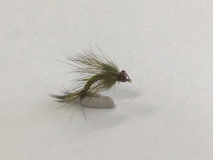 Beaded Hare & Copper - Olive (Tied with Evolution Bead)