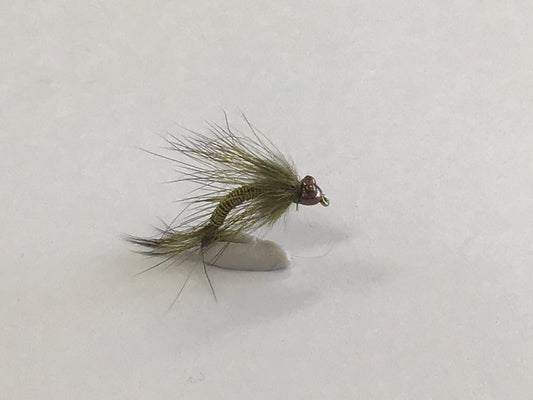 Beaded Hare & Copper - Olive (Tied with Evolution Bead)