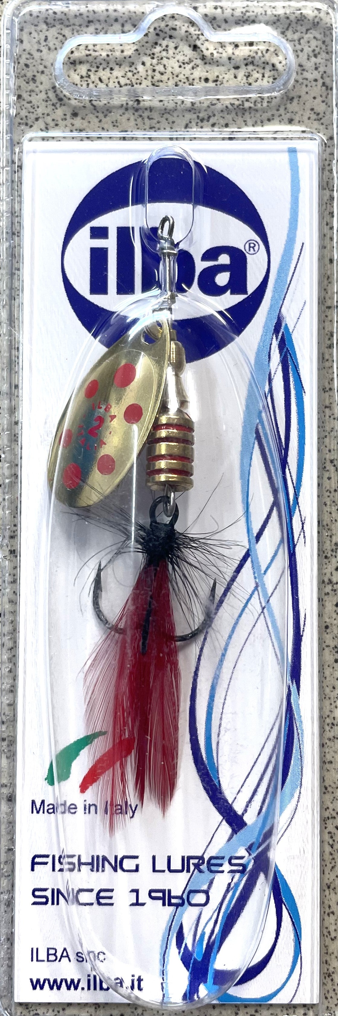 Ilba Tondo Spinner Fly - Red & Gold Size #2
