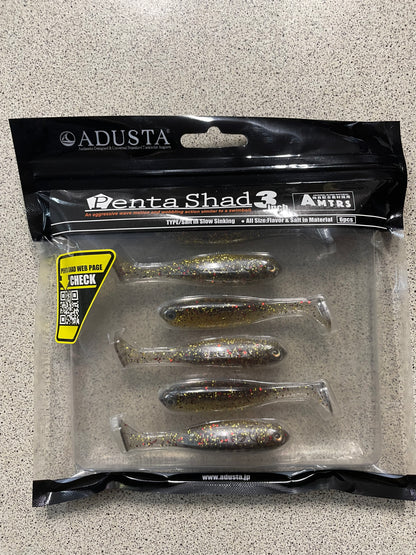 ADUSTA Penta Shad 3" - Suji Ebi (6pk)
