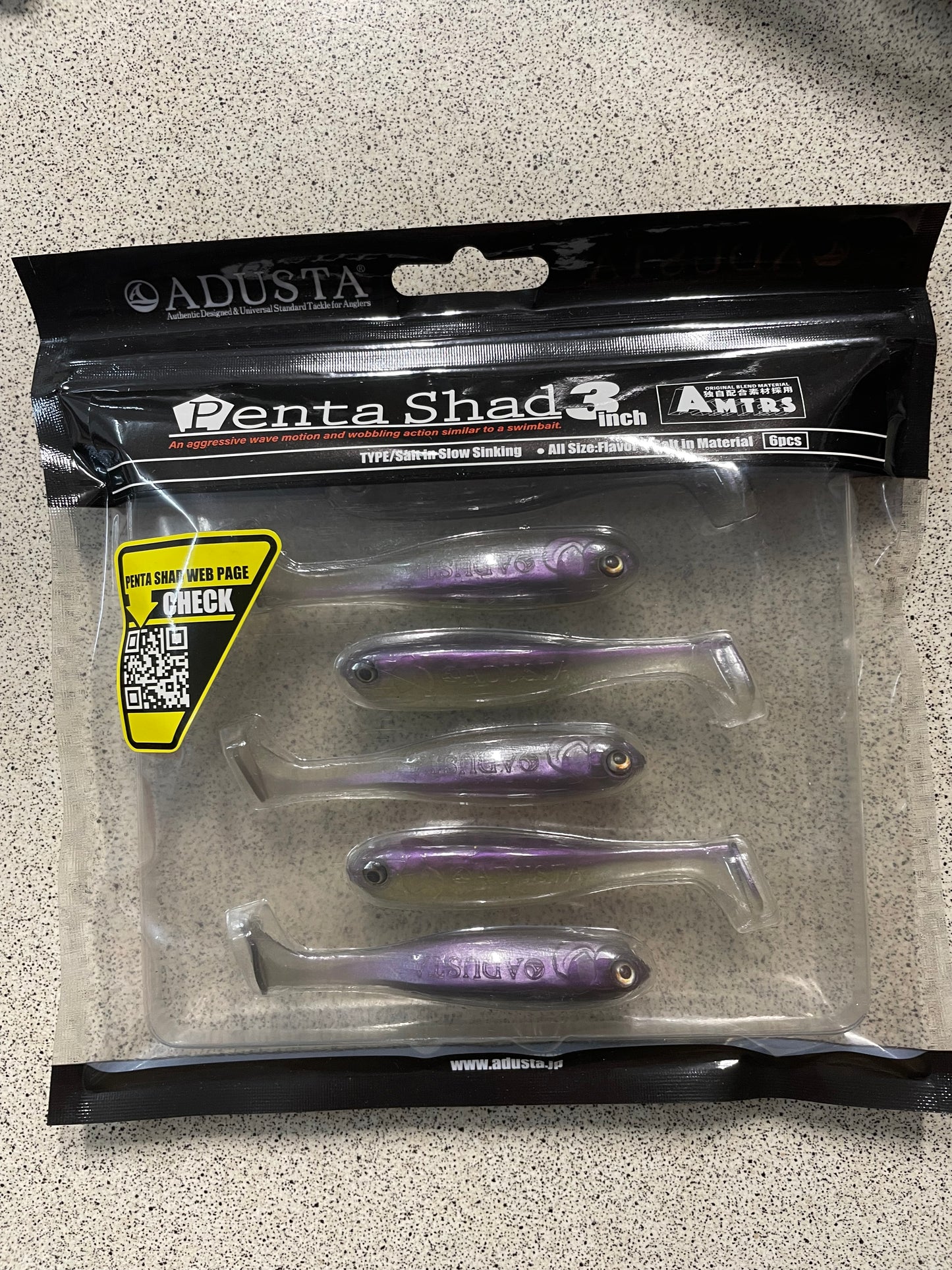ADUSTA Penta Shad 3" - Wakasagi (6pk)