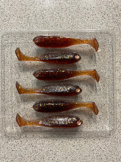 ADUSTA Penta Shad 3" - Motor Oil (6pk)