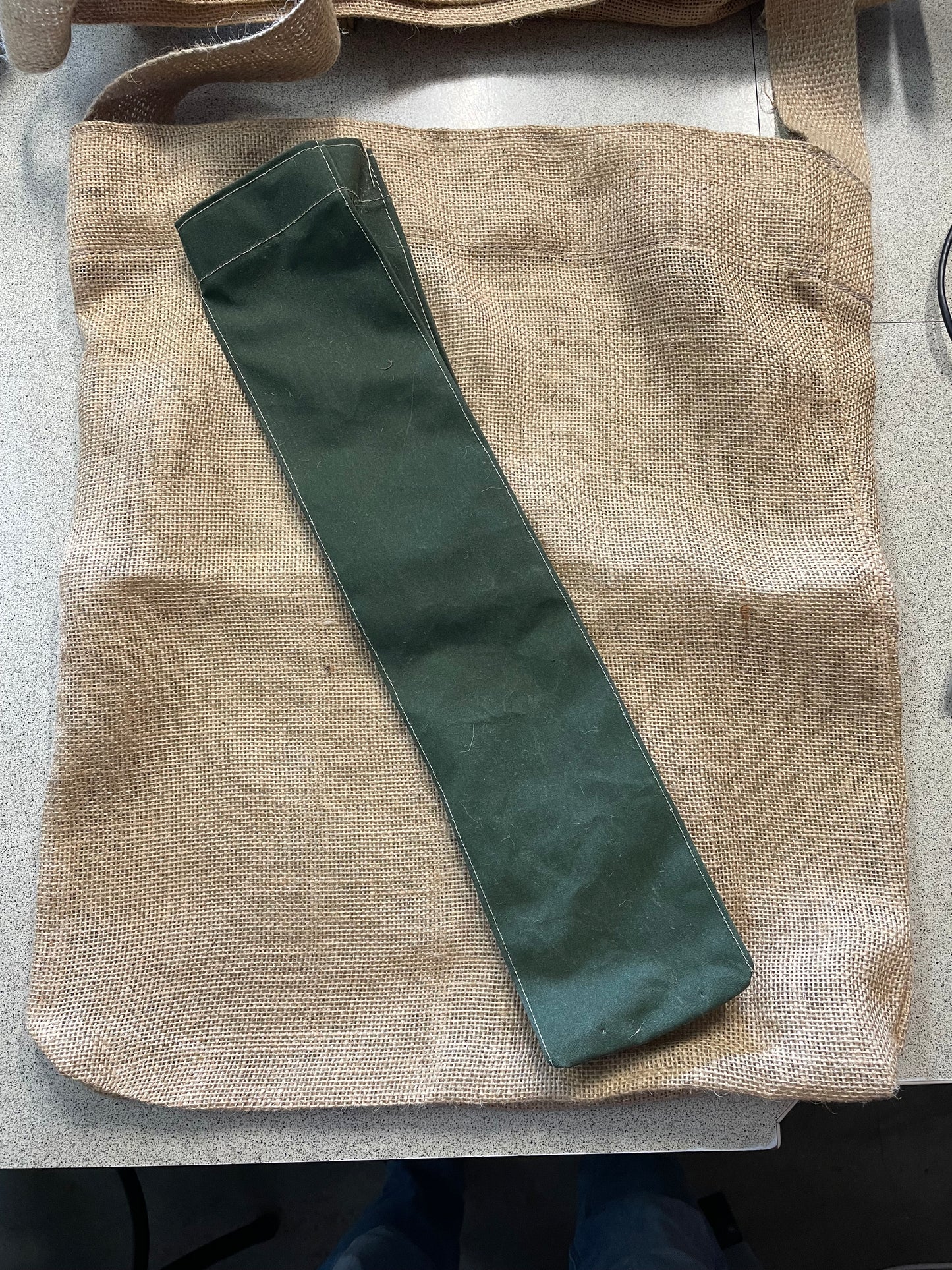 Wading Bag - Hessian with Net Pouch #B