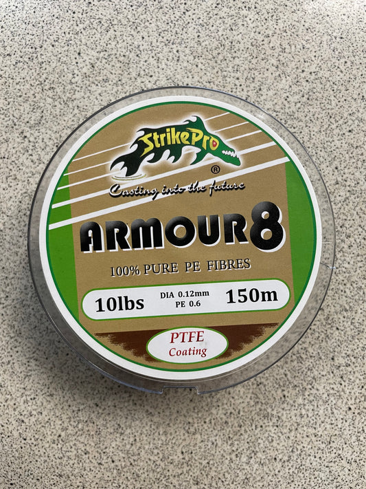 Strike Pro Armour 8 PE Braid - 10lb 150m (Grey)