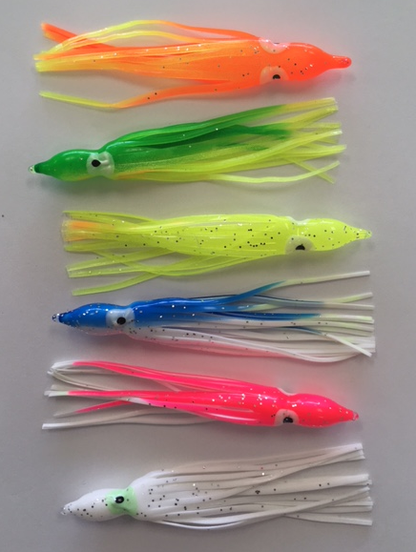 Octopus Squid Skirts 4 Inch - 6 Pack