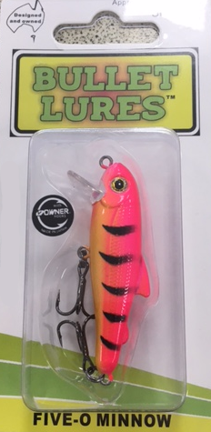 Bullet Lures Five-O Minnow Sinking (Pink Tiger)