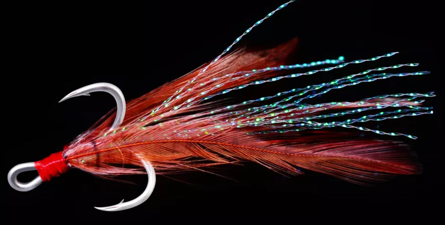 Dressed Treble Hooks - Red #10 (5pc)
