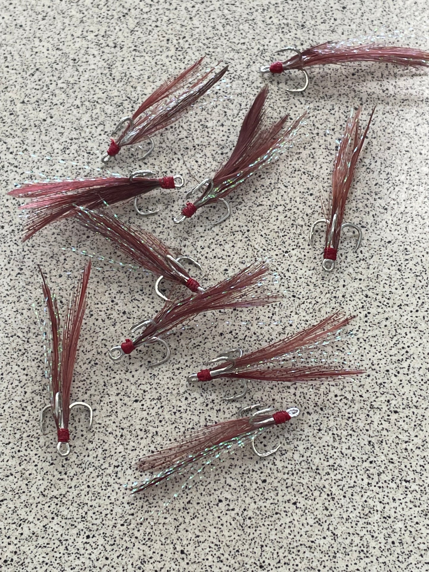 Dressed Treble Hooks - Red #10 (5pc)