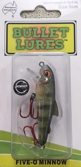 Bullet Lures Five-O Minnow Sinking (Redfin)