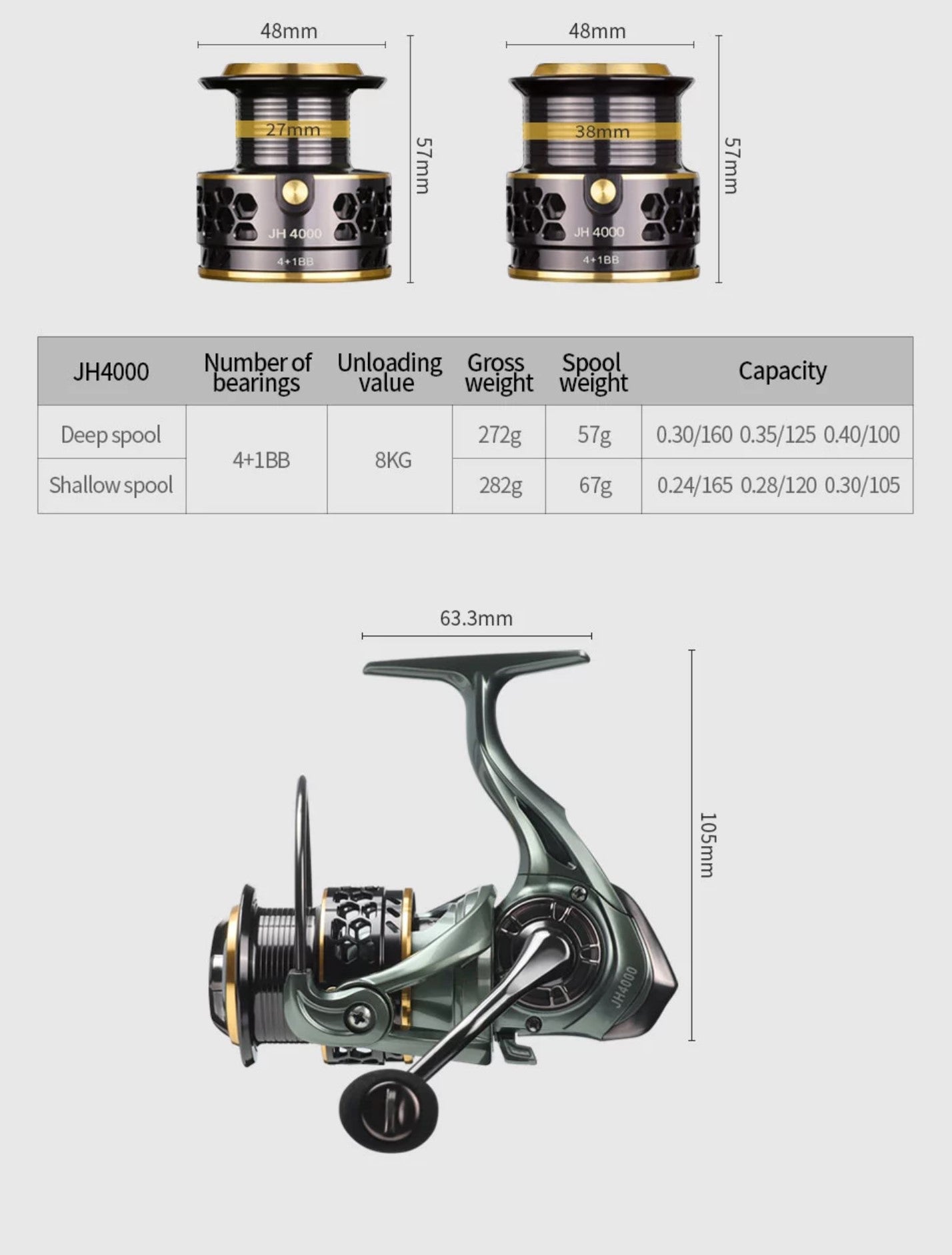JH3000 Spinning Reel