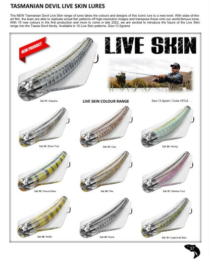 Tasmanian Devil 13.5g 'Live Skins' - LS08 Redfin
