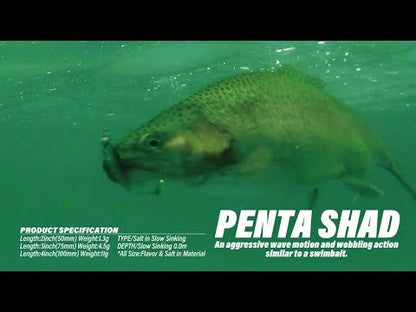 ADUSTA Penta Shad 3" - Motor Oil (6pk)